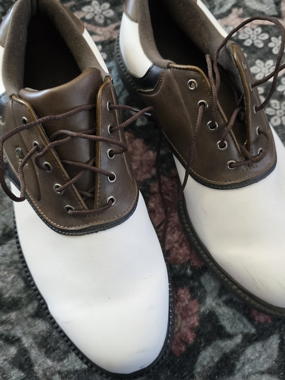 Men’s FootJoy FJ Originals Saddle Golf Shoes | Brown/White | Size 12M